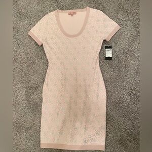 Guess mini knit dress pink sparkly